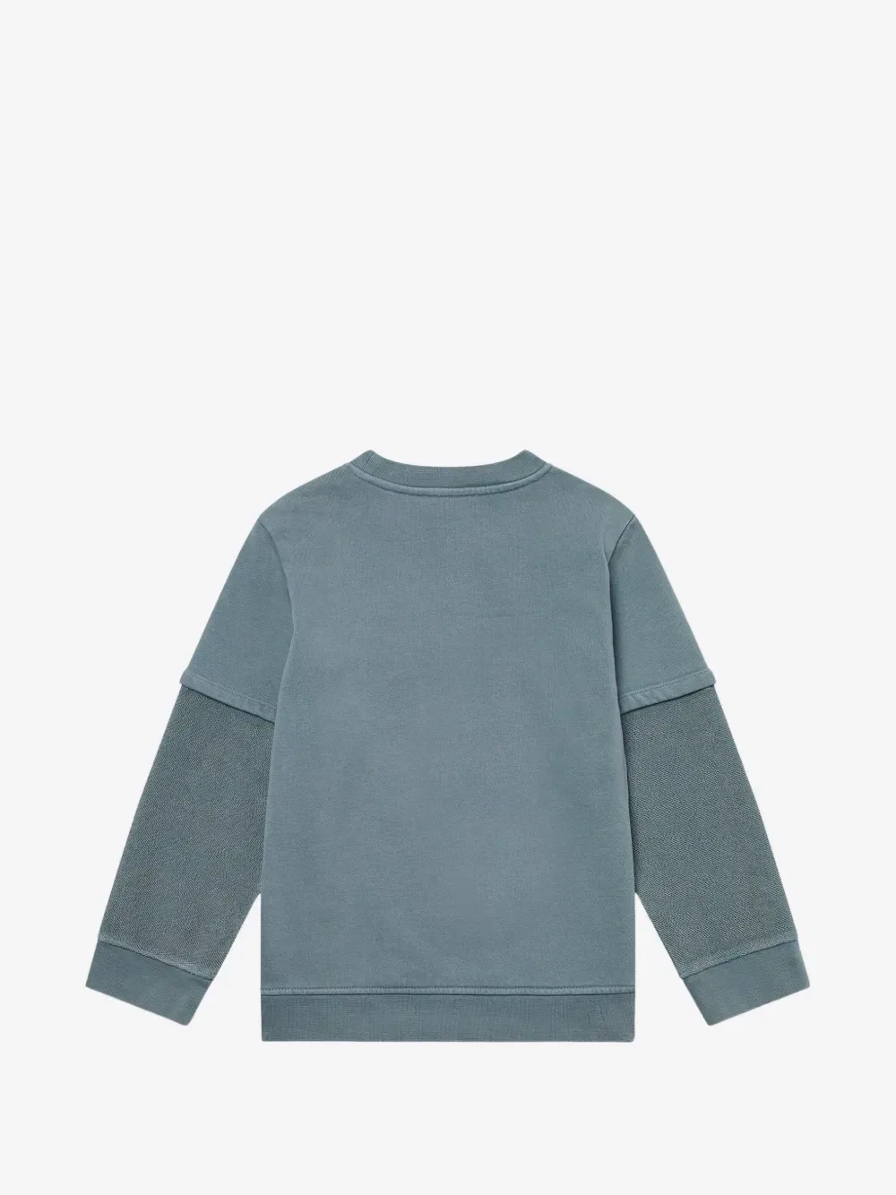 Свитер с логотипом и многослойными рукавами Stella McCartney Kids, синий — фото 2