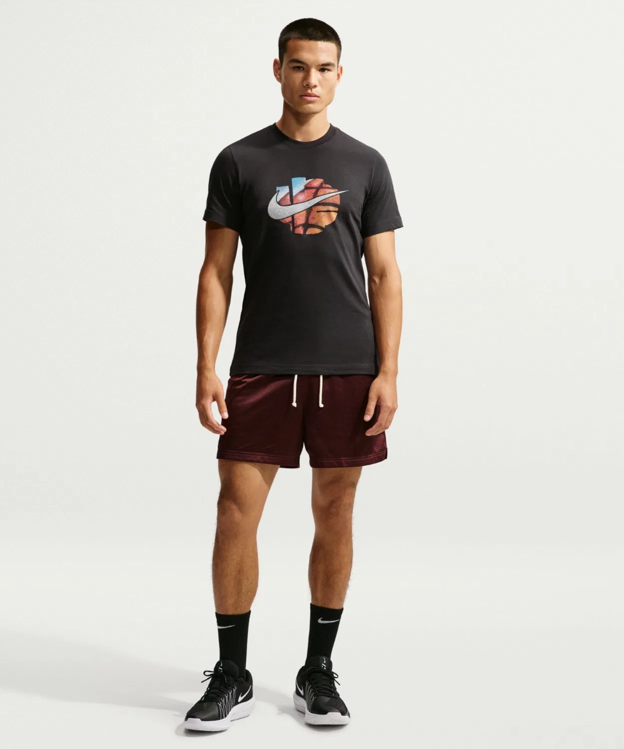 Мужская футболка с коротким рукавом и принтом NIKE STD ASBURY VRDNA, Black — фото 4