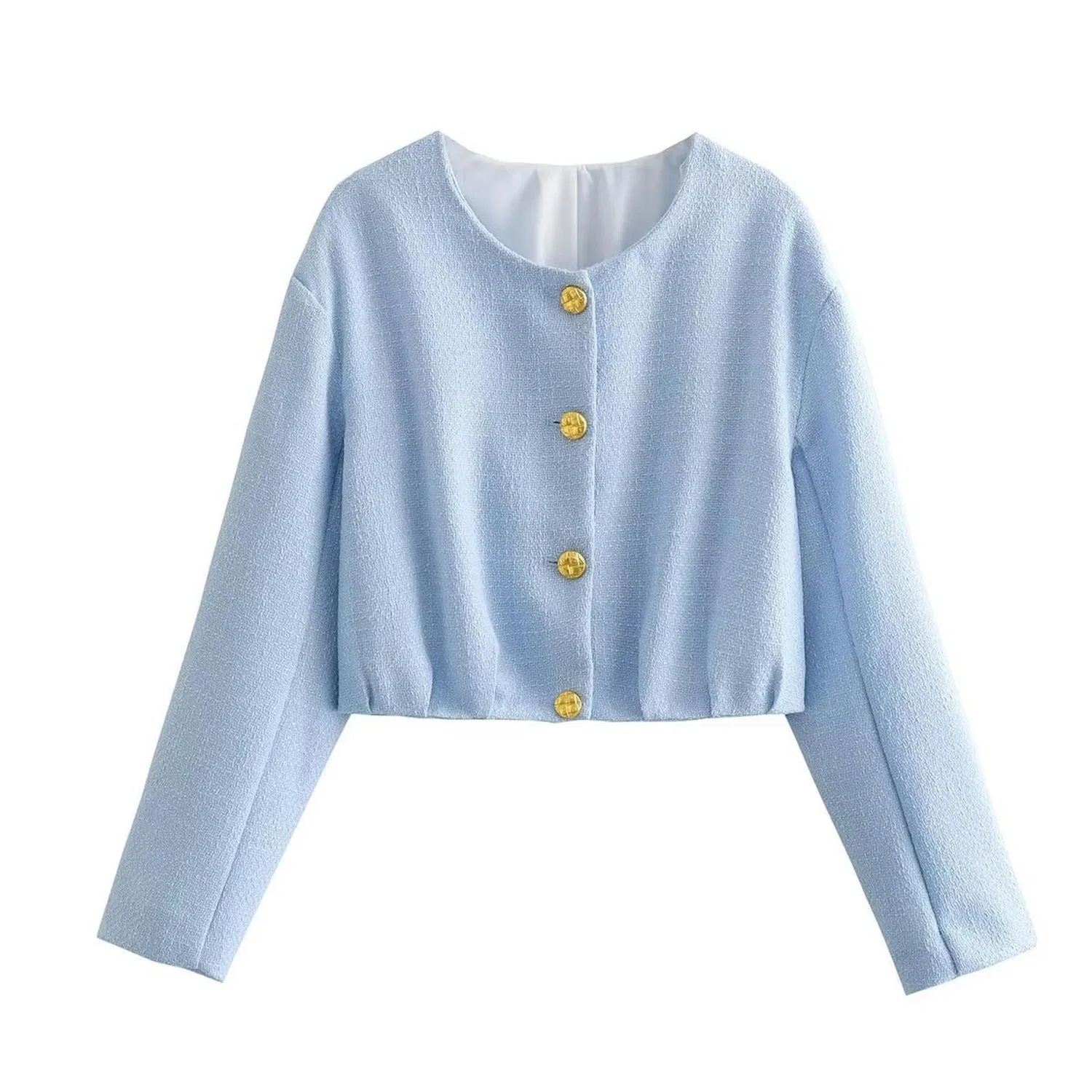 Женская короткая куртка синяя L, Blue