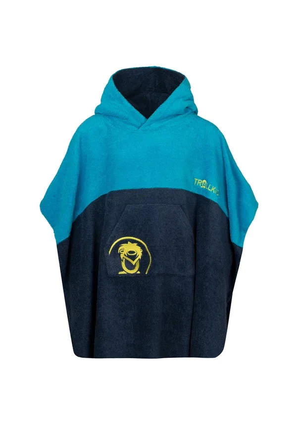 Пончо из полиэстера Kvalvika Surf Poncho Trollkids Vivid Blue, ярко-синий