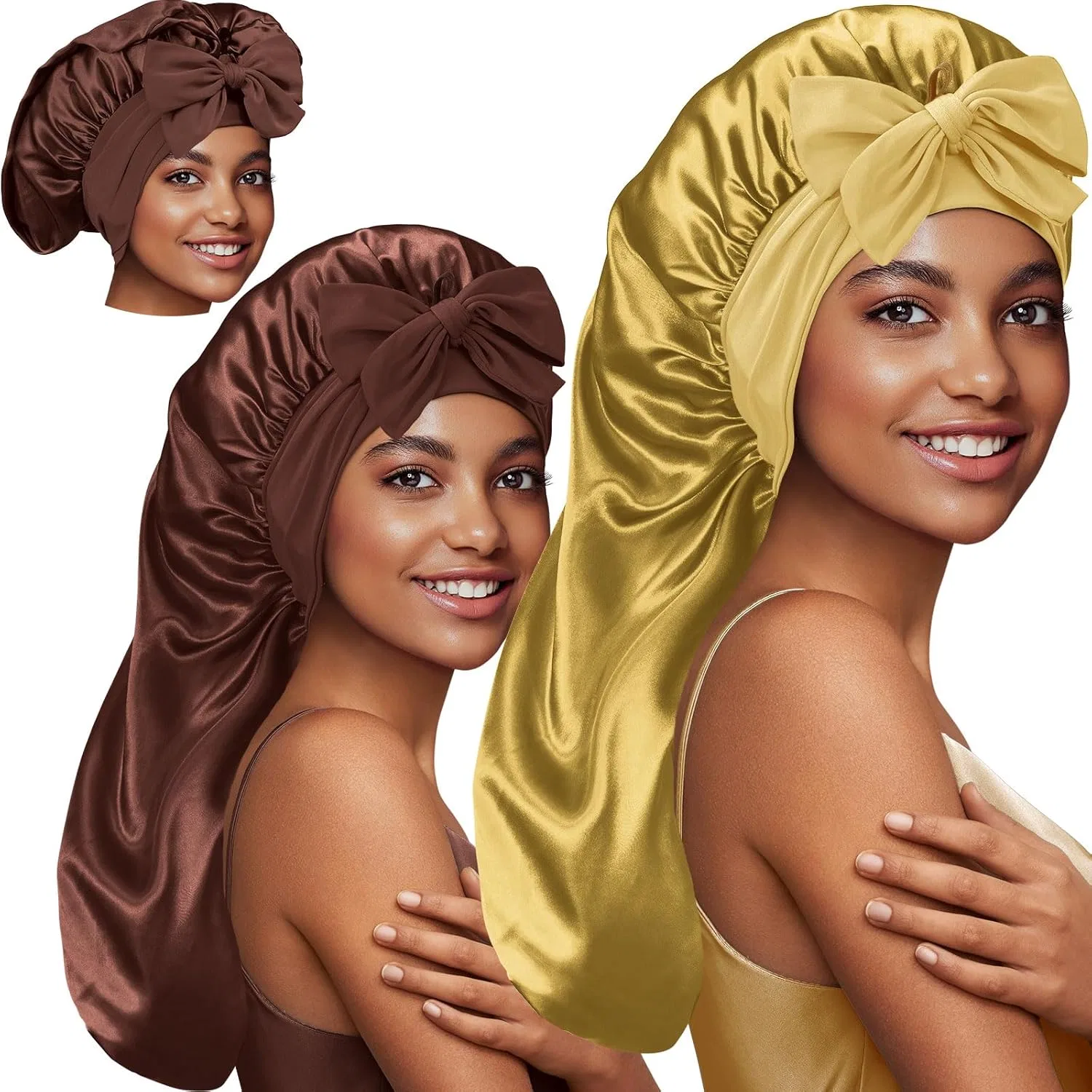 Шапочка для душа, 2 шт, Satin, vidsel, Gold