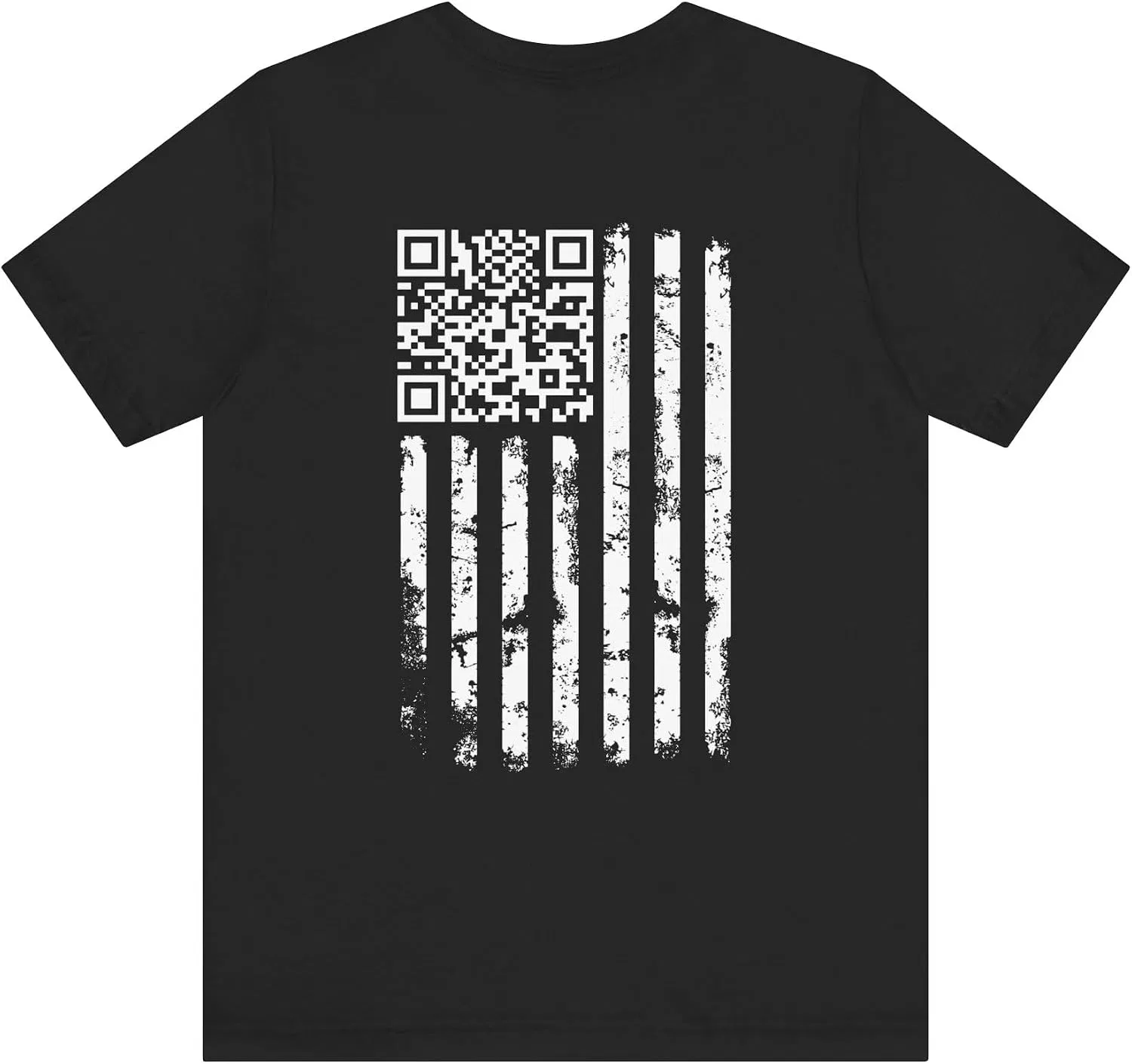 Футболка с QR-кодом Bella Canvas 3001, Black — фото 3