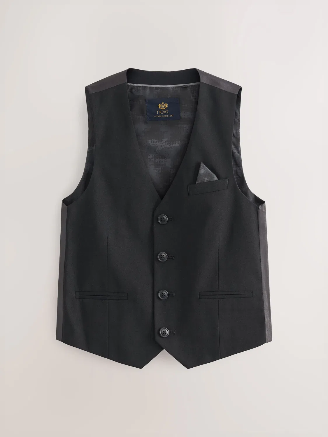 Жилет, классический, Black Waistcoat Next, черный