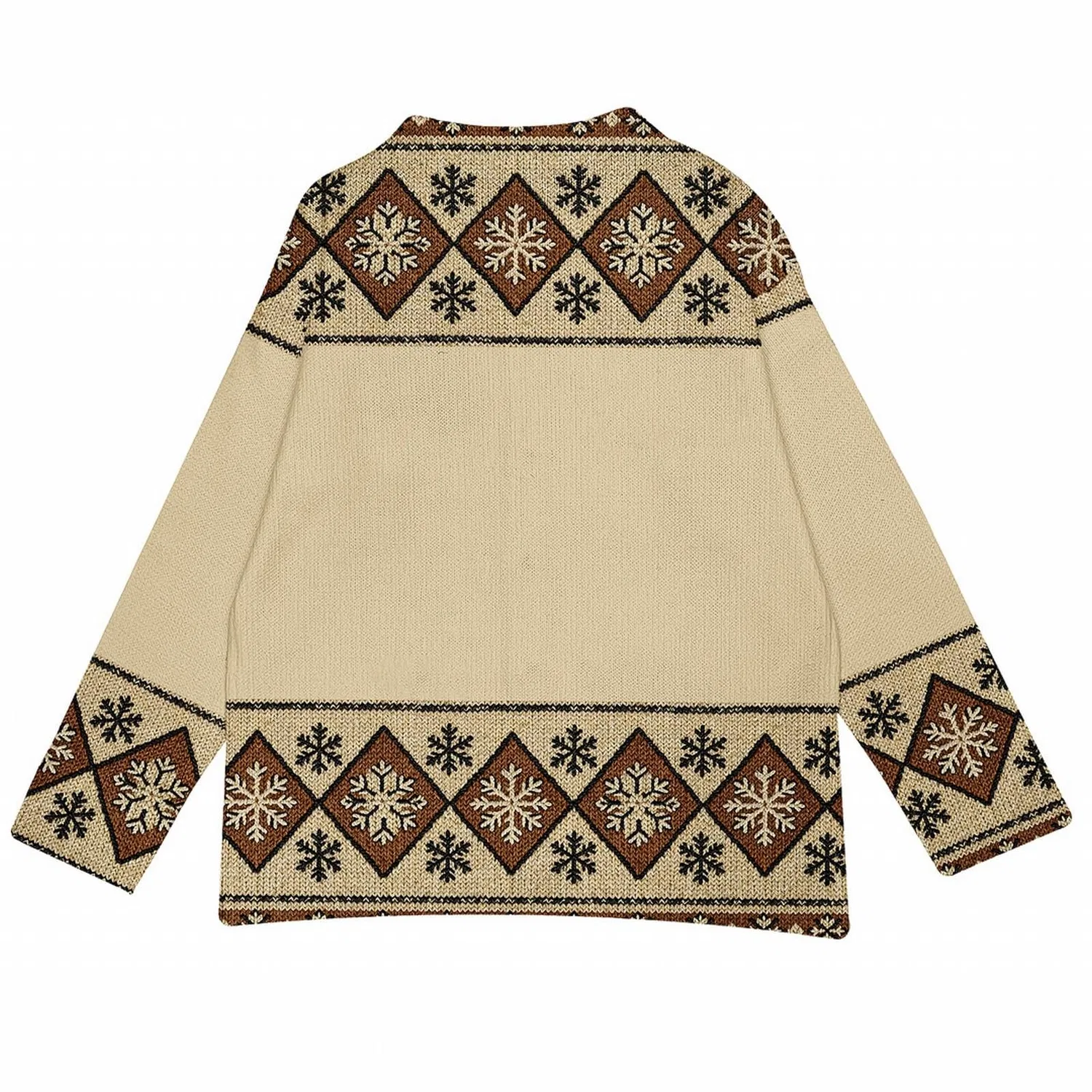Женский кардиган с принтом Fair Isle, 03#khaki — фото 4