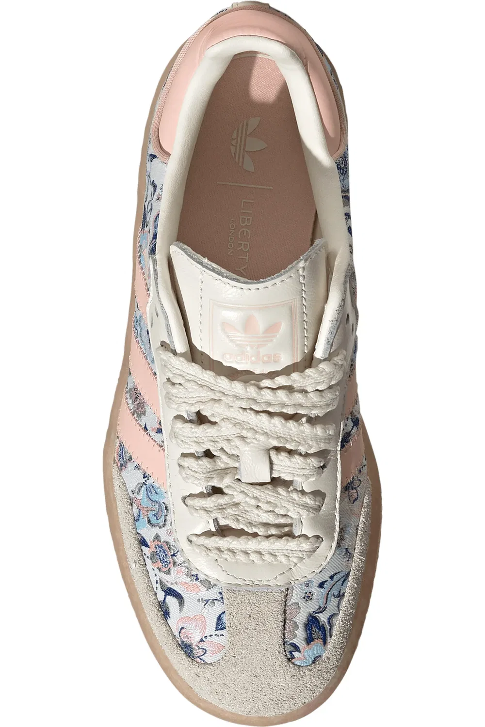 Кроссовки детские на платформе Samba adidas, Off White/Blush Pink/Gum 3 — фото 4