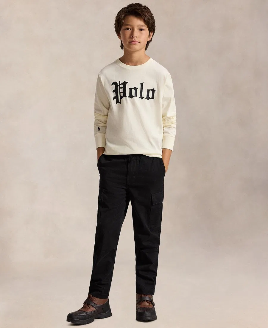 Детская футболка с длинными рукавами (8-20 лет) Polo Ralph Lauren, Cream — фото 2