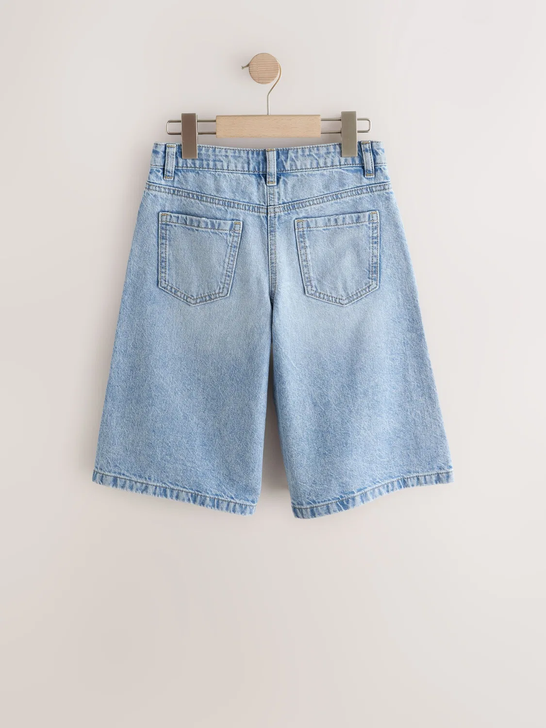 Шорты джинсовые удлиненные Next, Light Blue Denim — фото 2