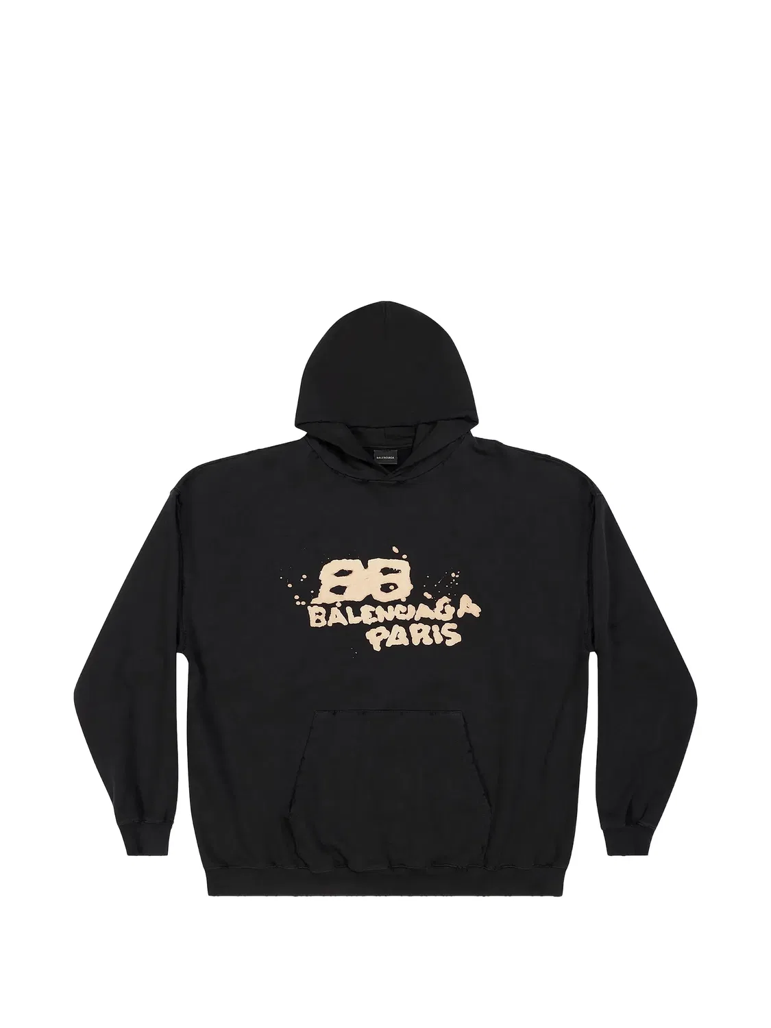 Balenciaga Худи с надписью - черный