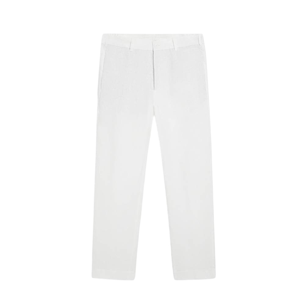 Брюки Massimo Dutti Tapered Fit Linen, белый
