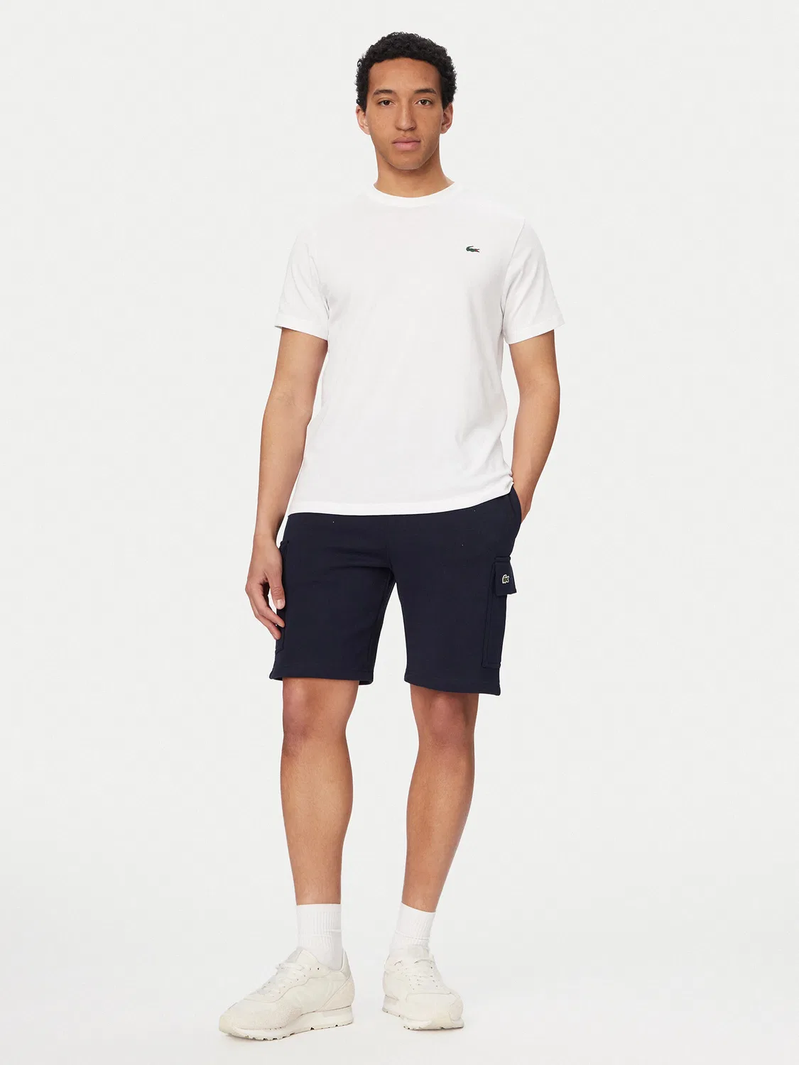 Мужская футболка стандартного кроя Lacoste, белый — фото 2