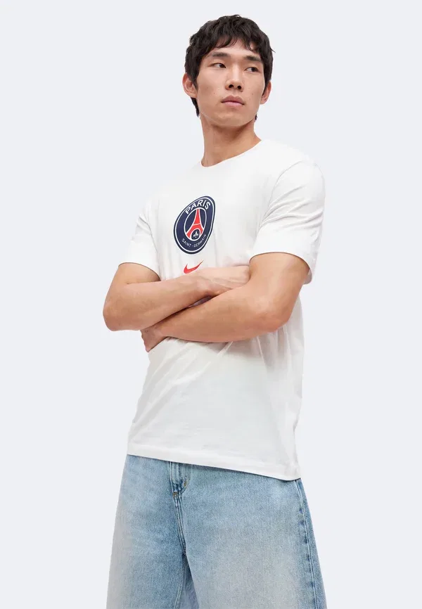 Футболка с принтом Paris Saint-germain Crest Tee, Nike Performance, белый — фото 4