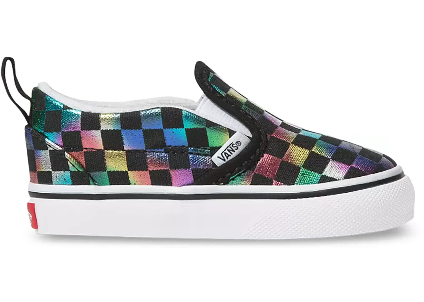 Детские кеды с принтом Vans Slip-On, Black/True White