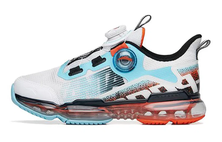 Детские беговые кроссовки с защитой пятки и мыса Low top Running Shoes Antakids, White Blue Orange