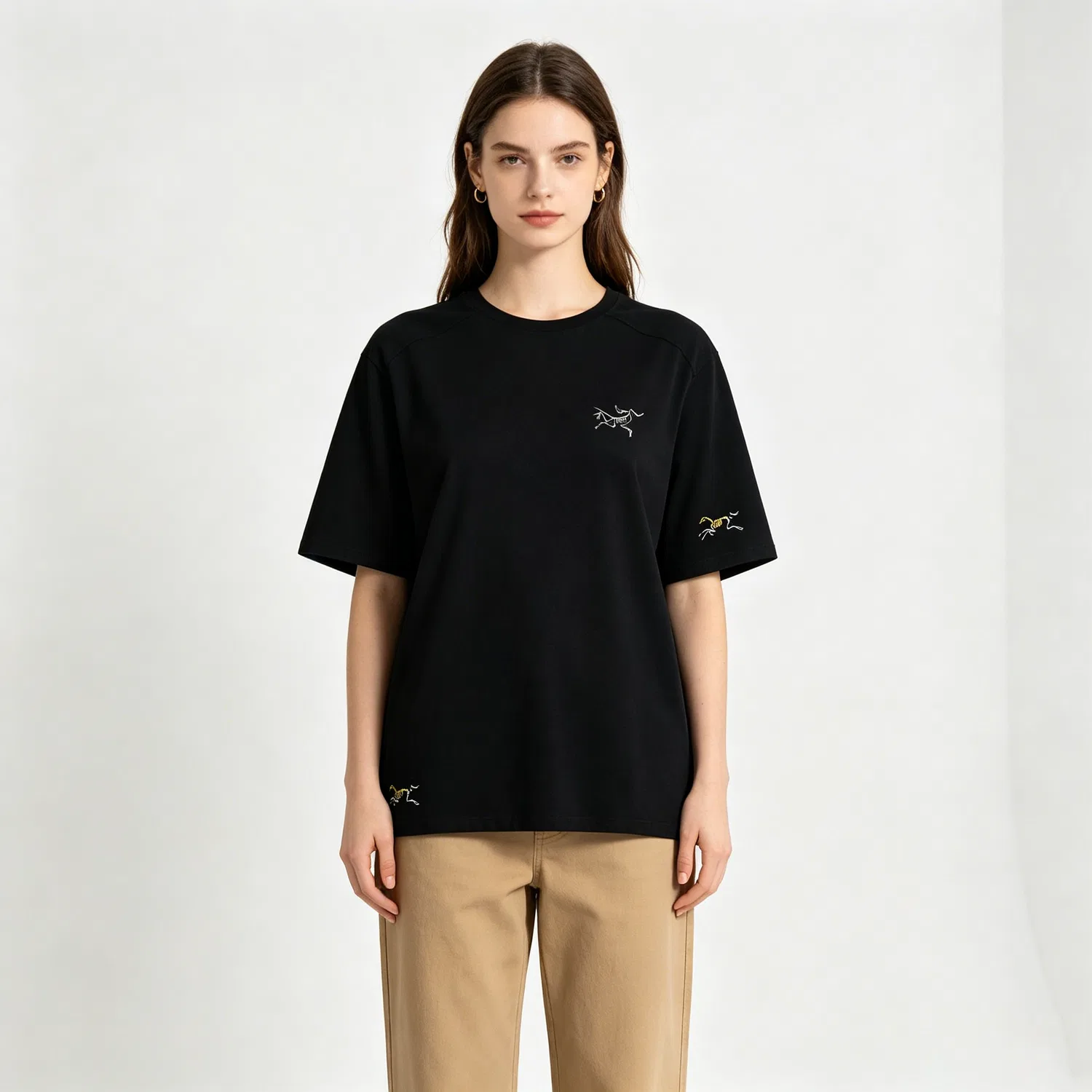 Футболка унисекс с круглым вырезом KRAGG Arcteryx, Black — фото 4