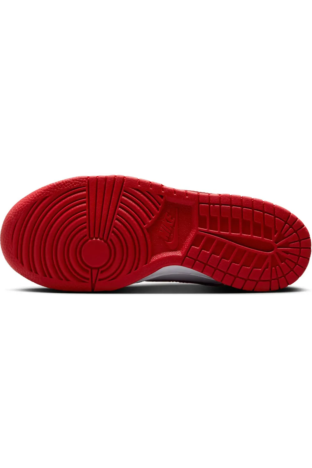 Кроссовки детские баскетбольные Dunk Low Nike, White/University Red — фото 4