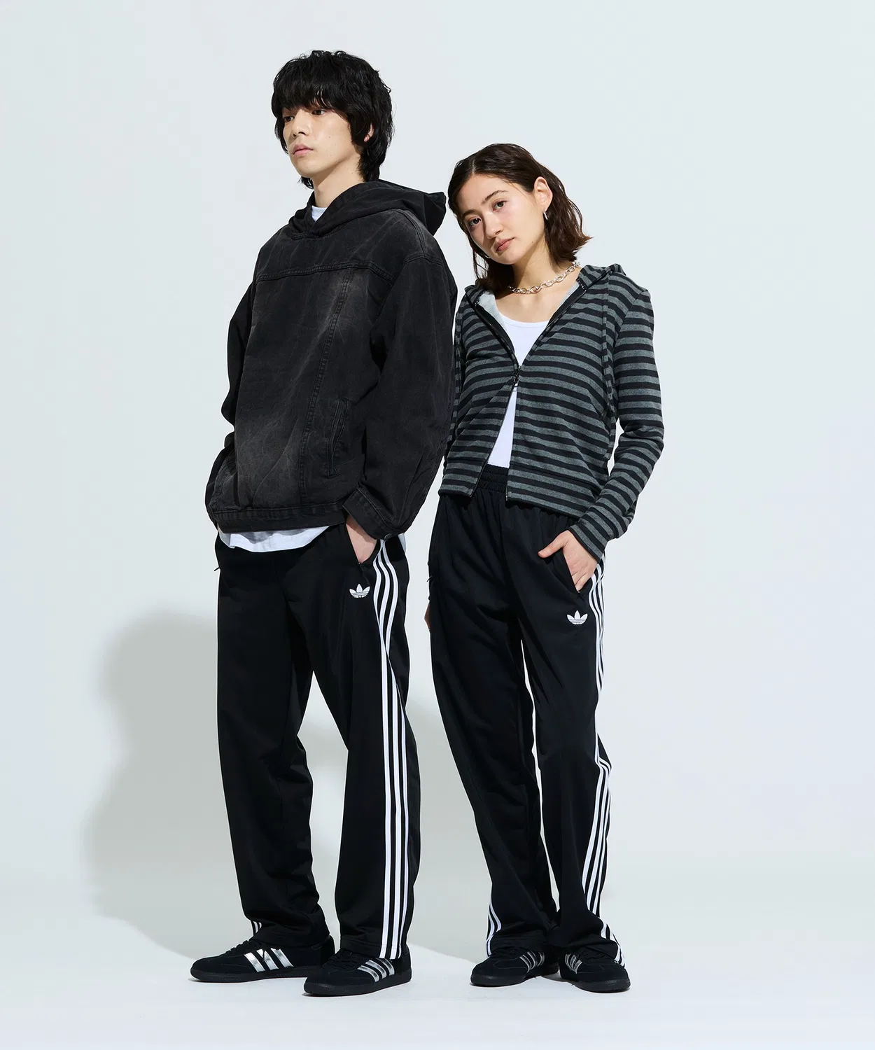 Мужские спортивные штаны с регулируемым поясом Firebird Track Pants Adidas, Black — фото 2