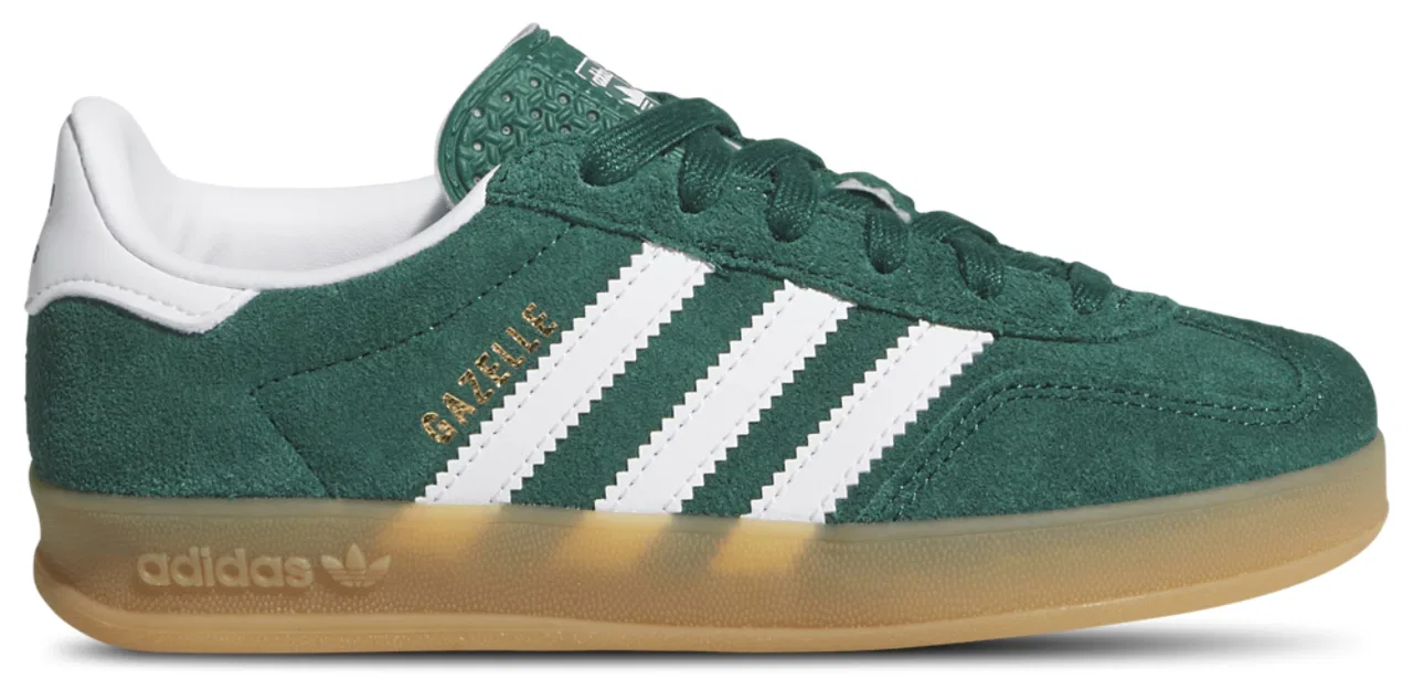 Детские кроссовки Gazelle Indoor Adidas, цвет Gum/Collegiate Green/Ftwr White