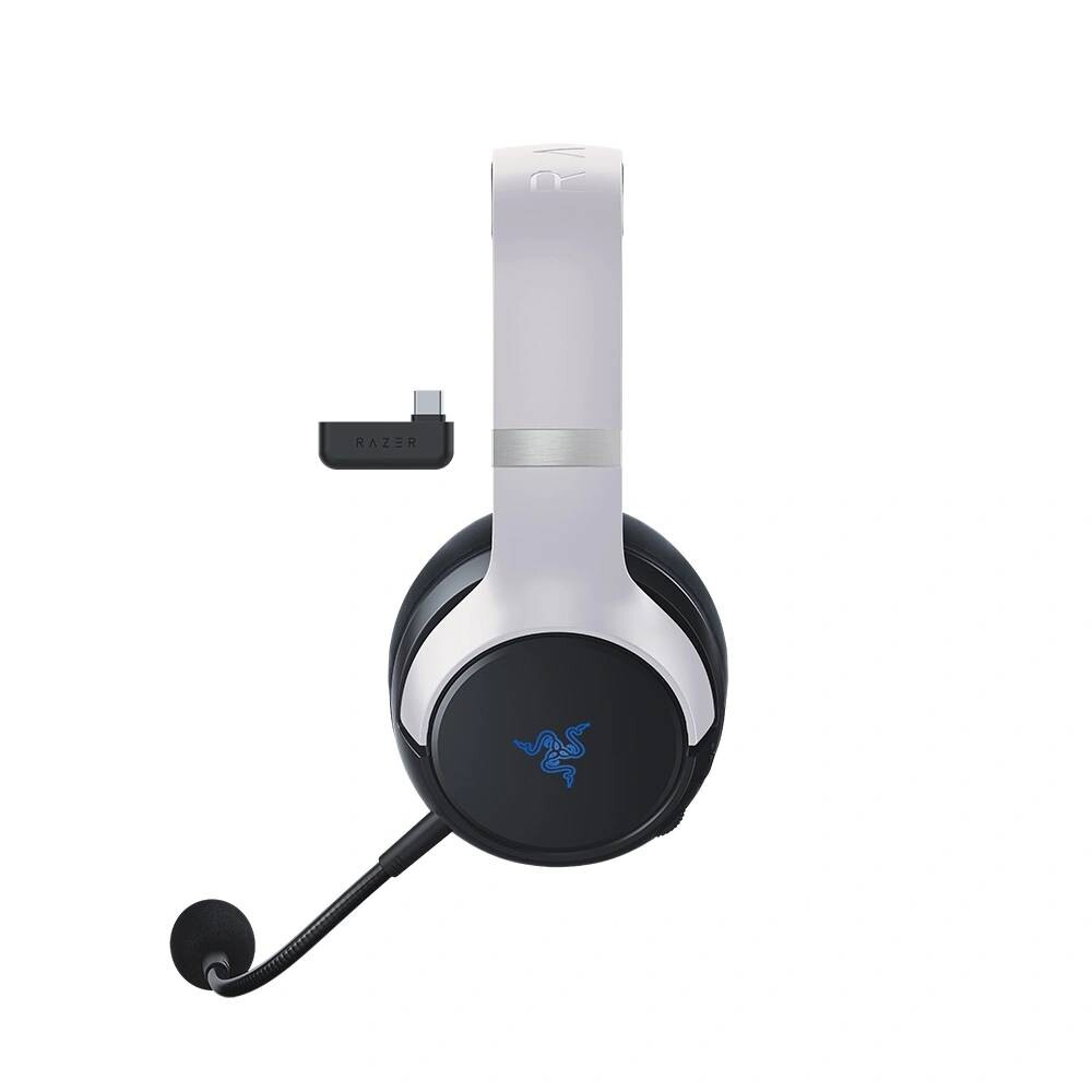 Гарнитура игровая беспроводная Razer Kaira Pro для PS5, PC, Mobile, HyperSense, чёрный/белый — фото 3