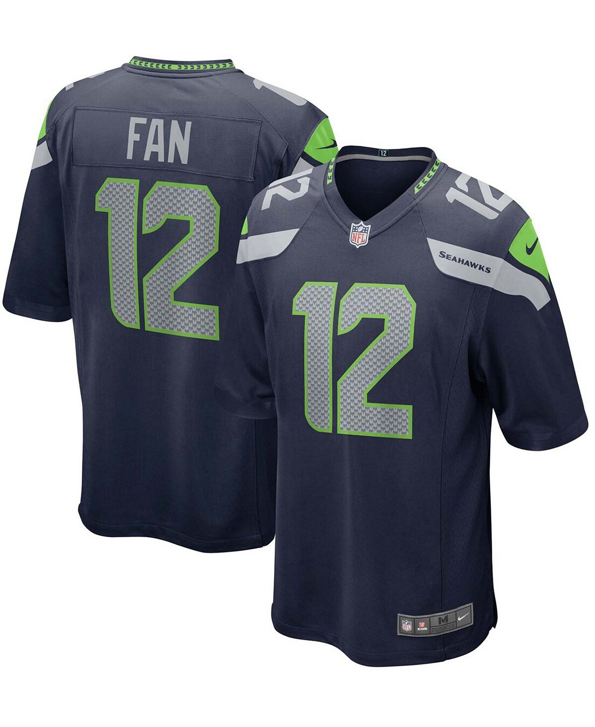 

Мужская 12-я футбольная команда fan college navy seattle seahawks game team джерси Nike, синий