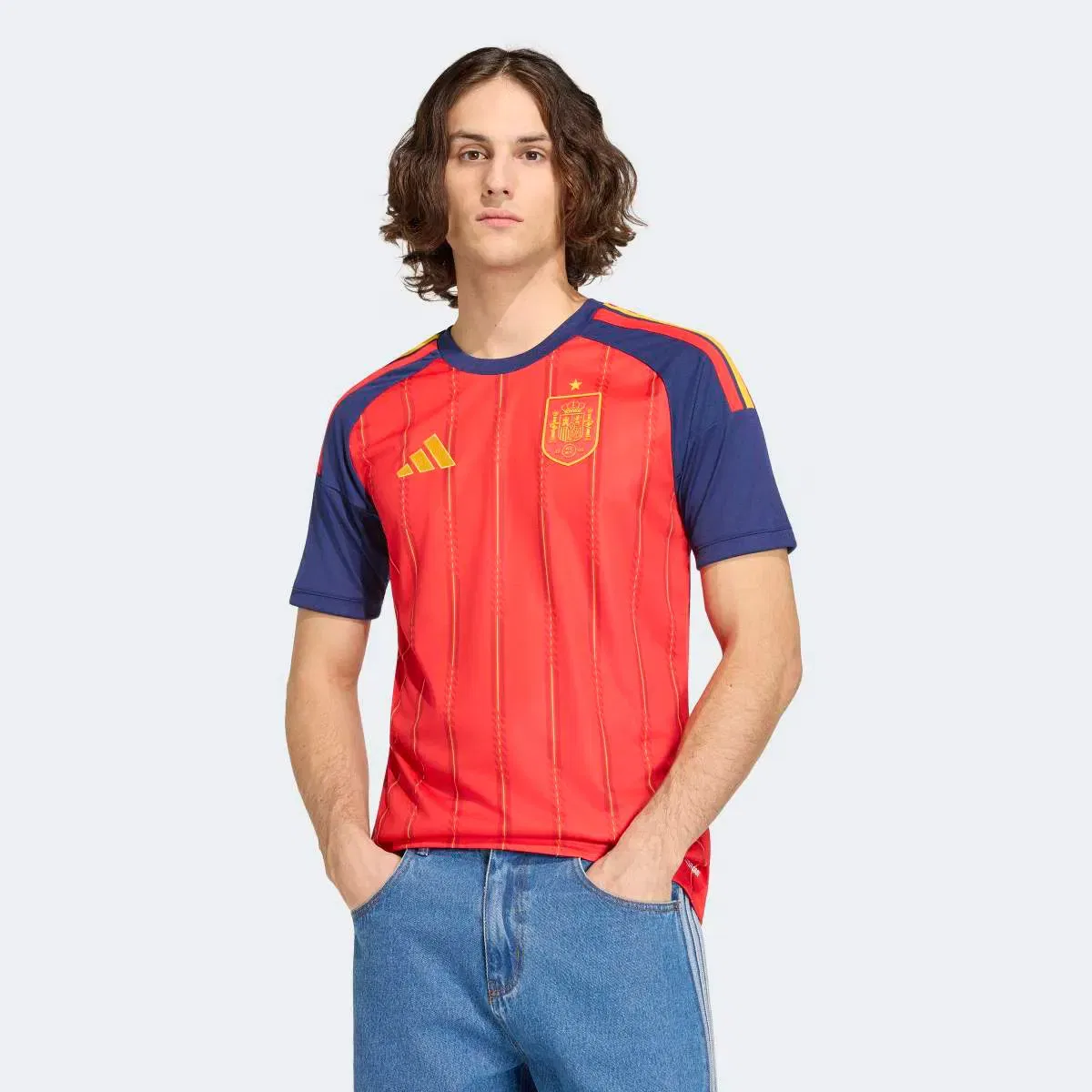 Мужская футболка с длинным рукавом España Mundial 2026 adidas, Красный