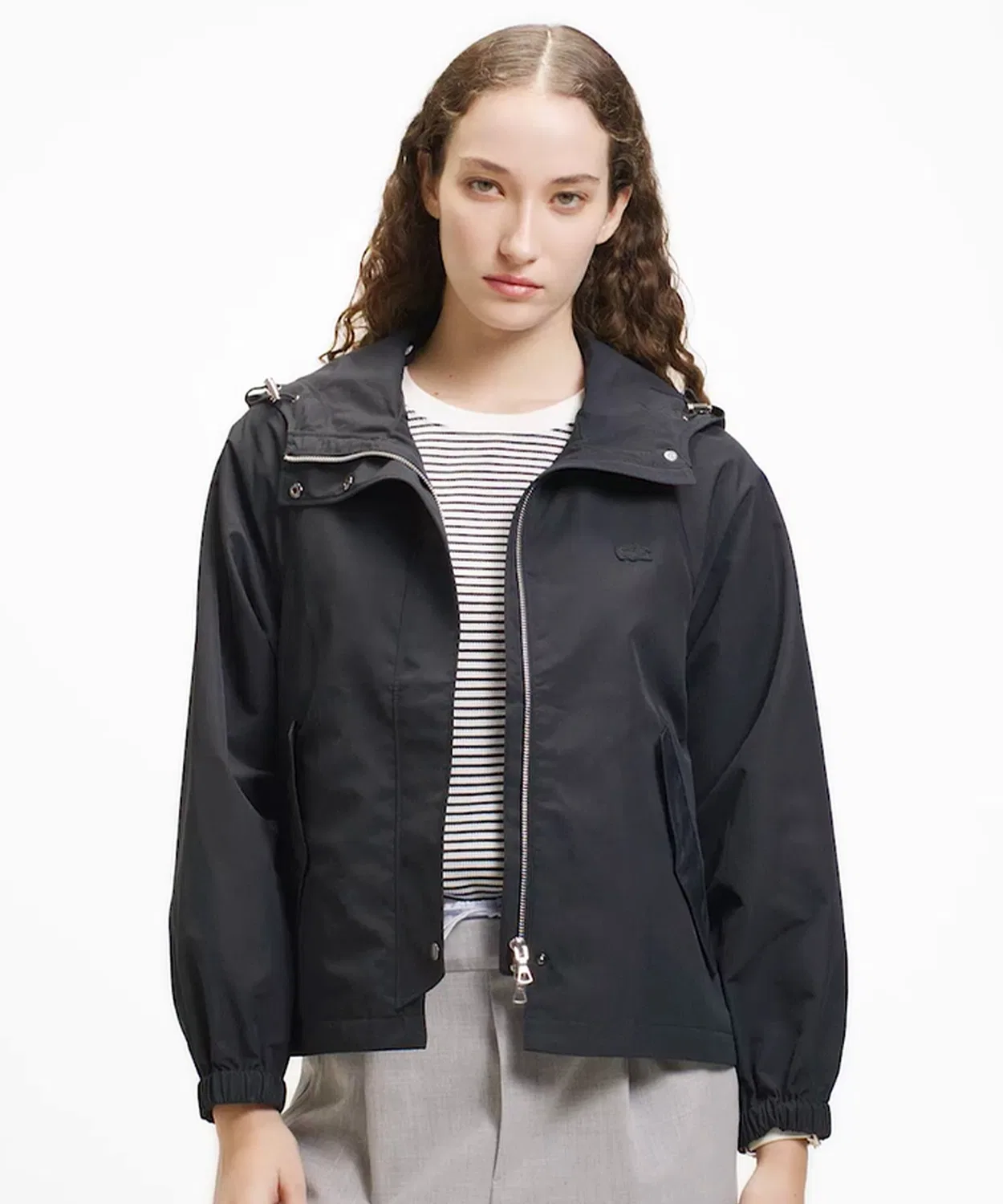 Женская горнолыжная куртка А-силуэта с плиссировкой сзади LACOSTE, Black — фото 2