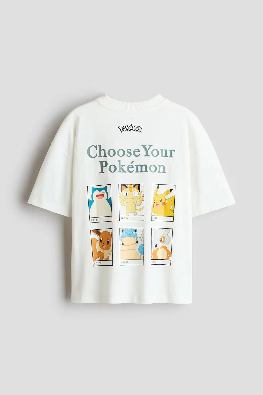 Футболка оверсайз с принтом H&M, Weiß/Pokémon — фото 3