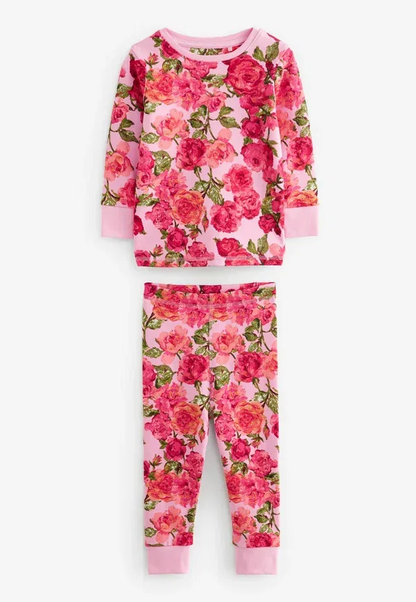 Пижамный комплект из 3 предметов Regular Fit, Floral, Next, Pink Black, черный/розовый — фото 4