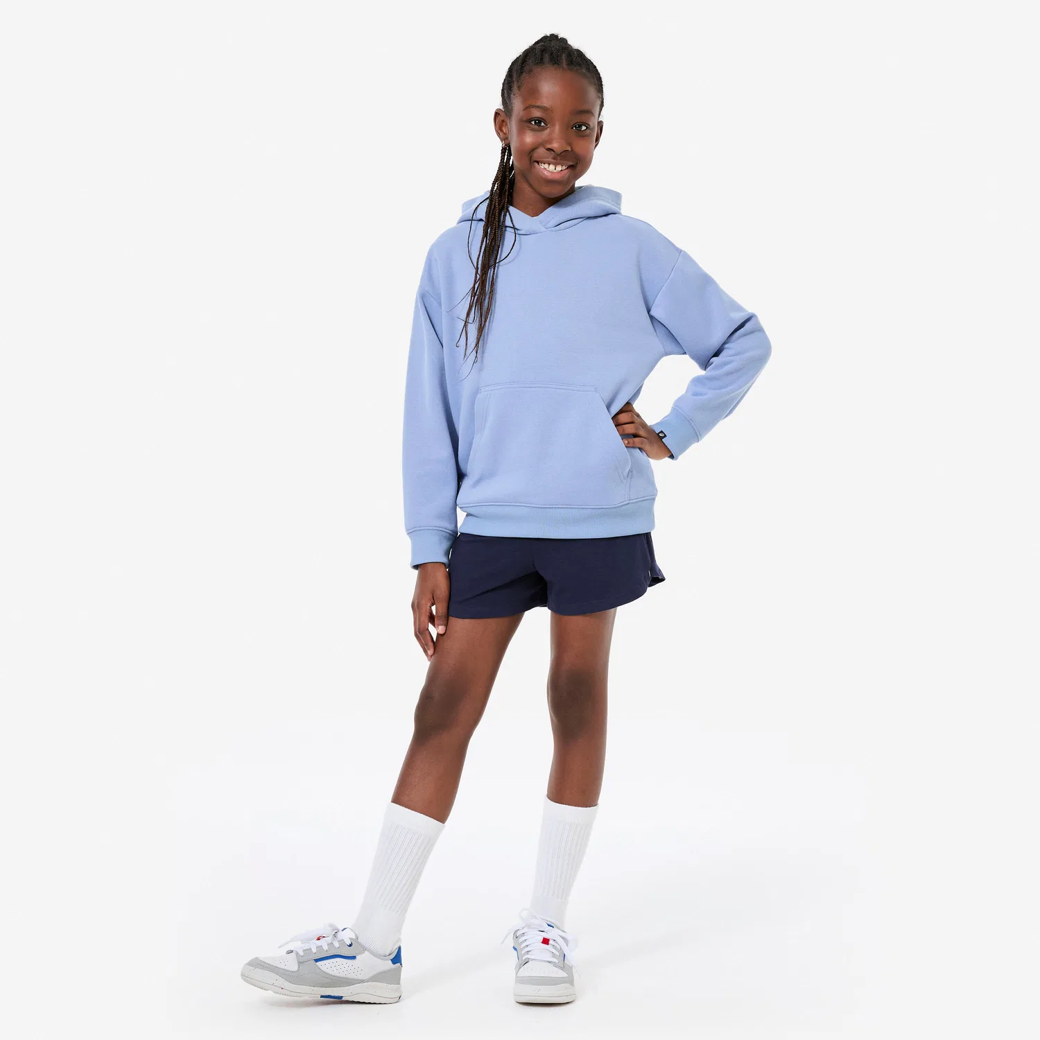 Детское худи оверсайз для мальчиков Decathlon, Dammerungsblau — фото 2