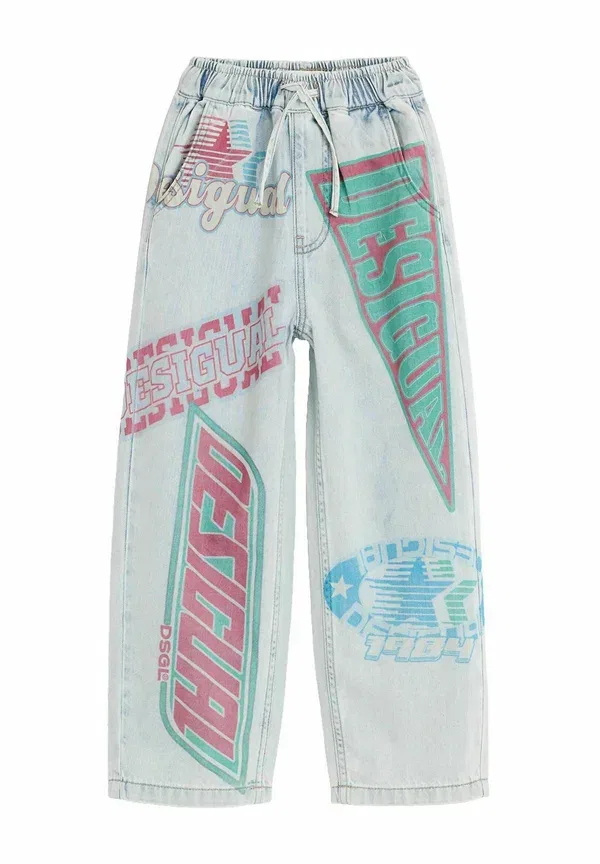 Джинсы с принтом - свободные джинсы Desigual, синий — фото 3