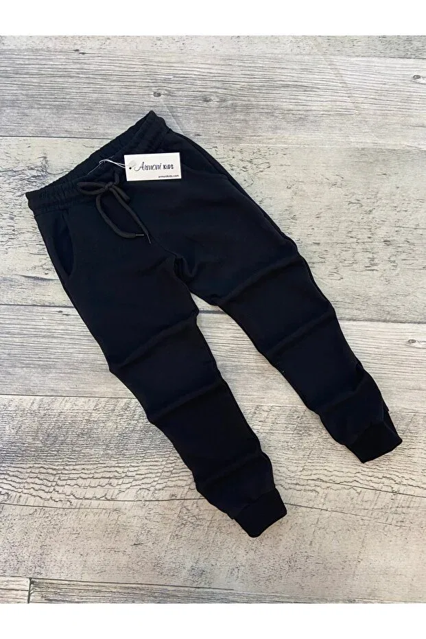 Детские спортивные штаны для девочек с эластичным манжетом Store, Black — фото 2