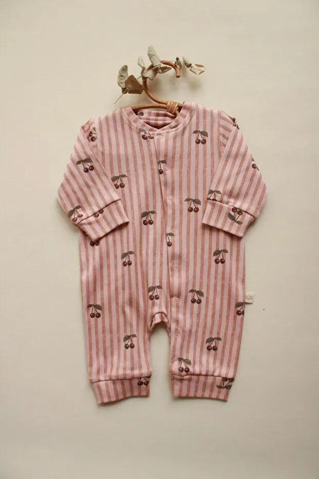 Детский комбинезон для девочек с принтом Stripe Cherry Series Oh La La Koala For Little Ones, Beige