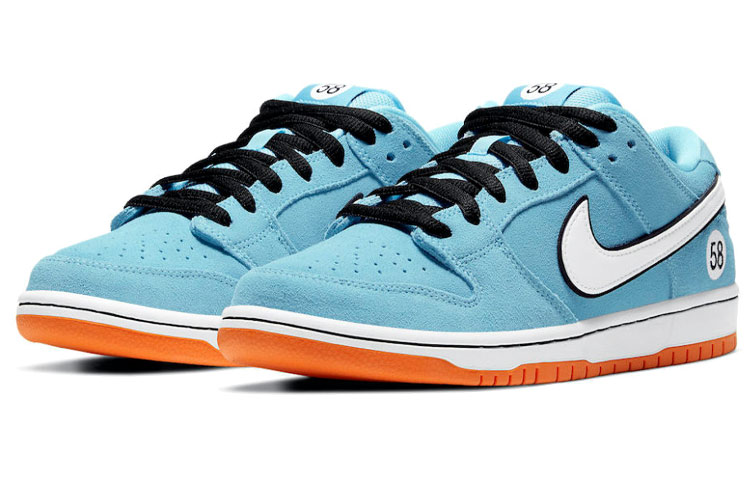 Кроссовки Nike SB Dunk Low, голубой/белый — фото 3