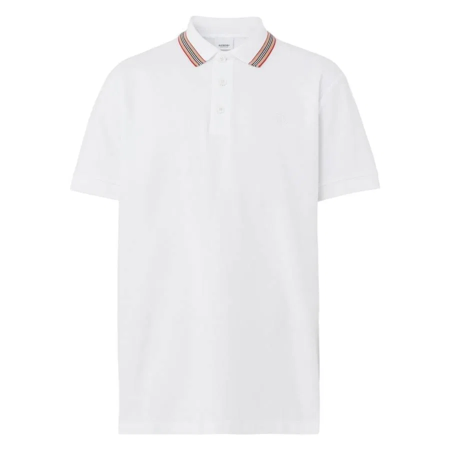 Поло с длинным рукавом Pierson Icon Stripe Burberry, White