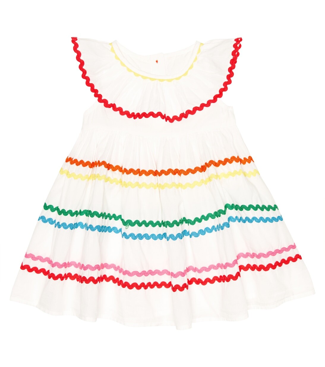 

Детское хлопковое платье Stella Mccartney Kids, белый