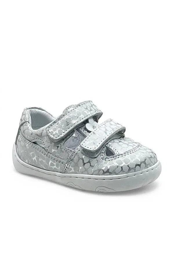 Детские кеды для девочек с ортопедической стелькой Happy Walk, Silver — фото 3