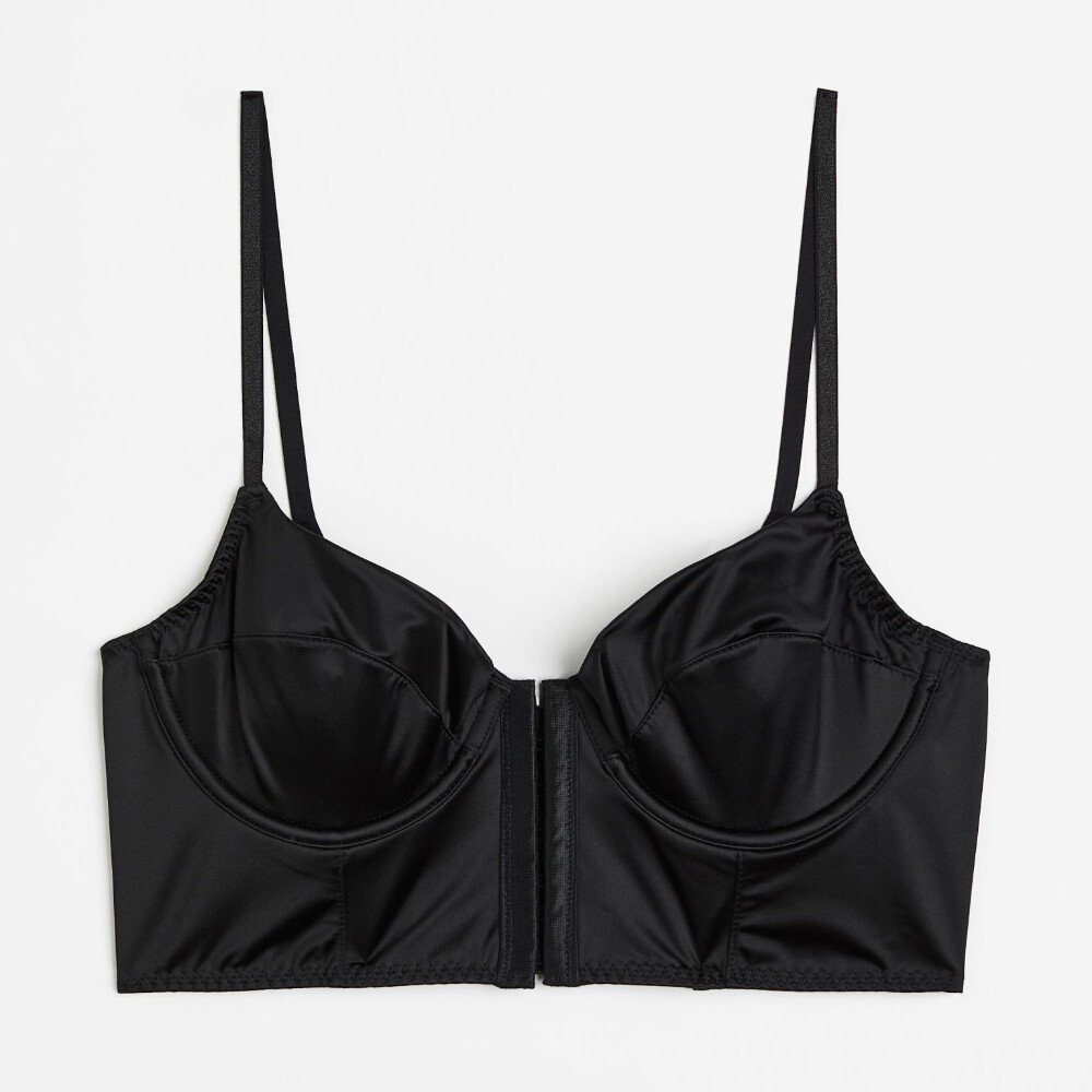 

Корсет H&M Non-padded Satin, черный