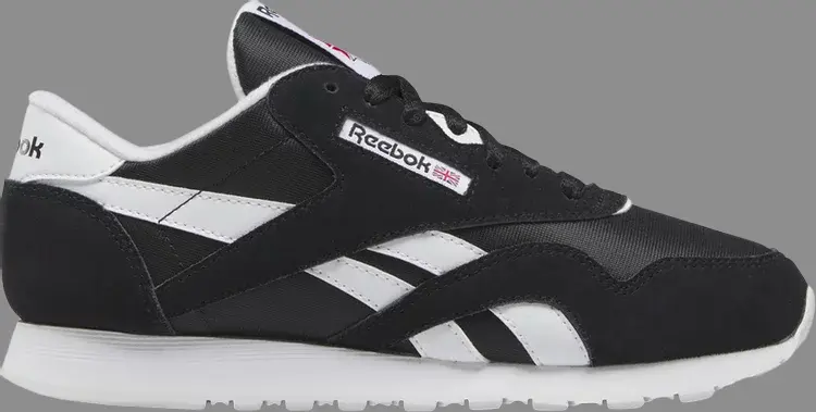 

Кроссовки wmns classic nylon 'black white' 2023 Reebok, черный