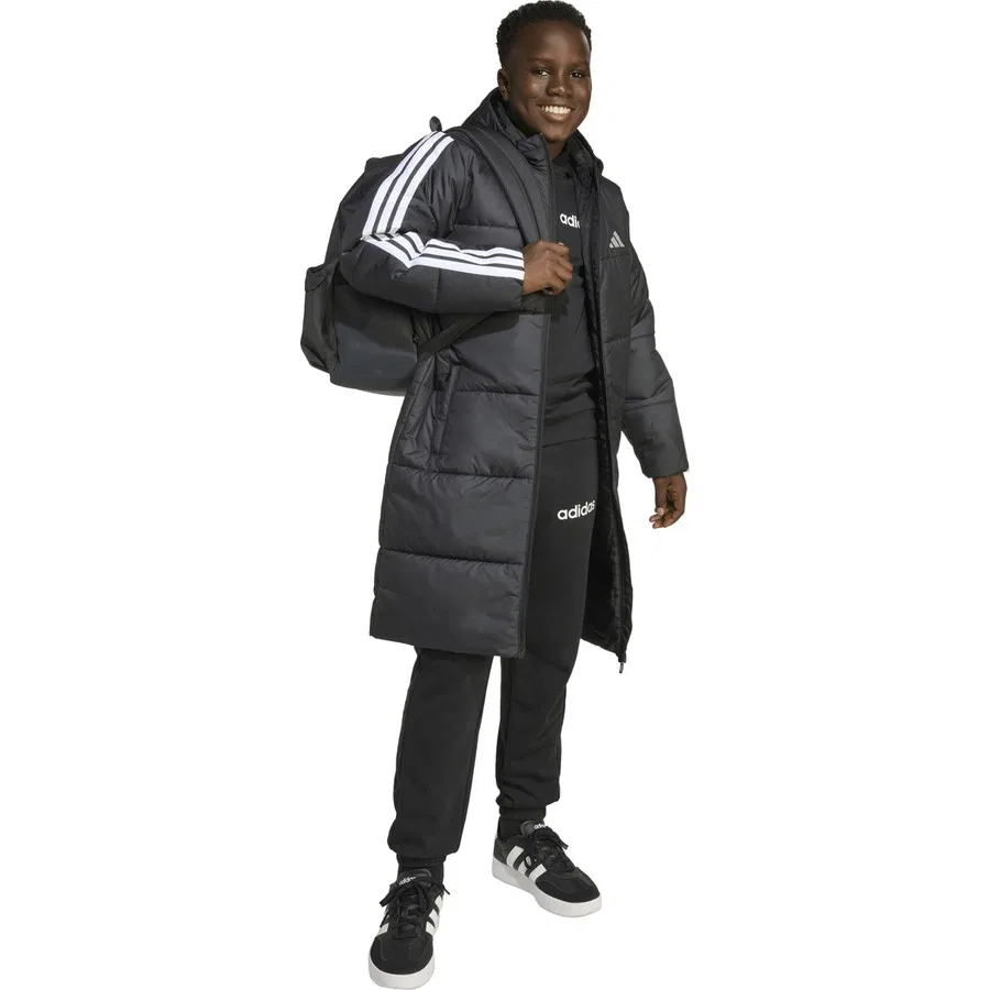 Детское пальто с длинным рукавом adidas JW2484 J Long Coat, Черный — фото 2