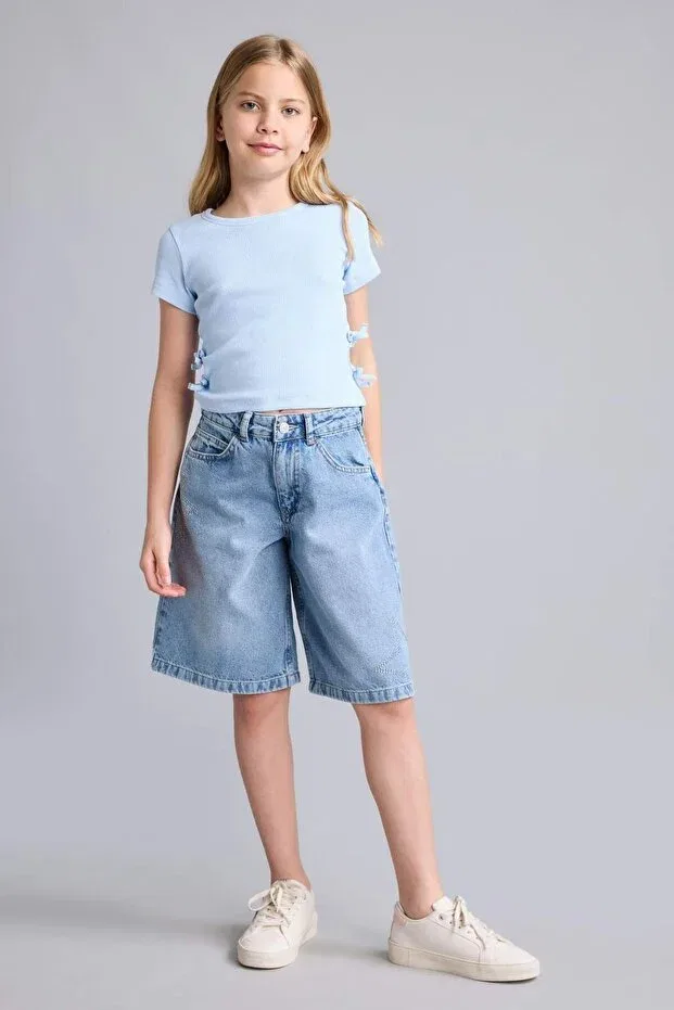 Детские шорты для девочек джинсовые Regular fit Defacto, Blue Nm28
