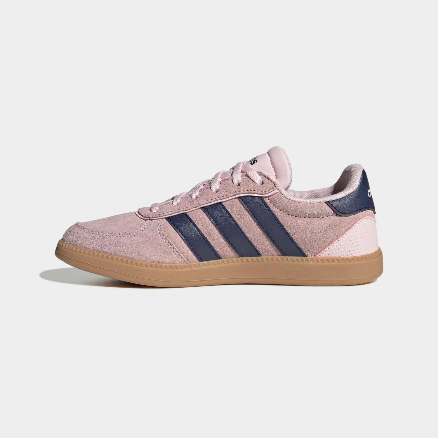 Детские кроссовки с тремя полосками Adidas, Clear Pink/Dark Blue — фото 3