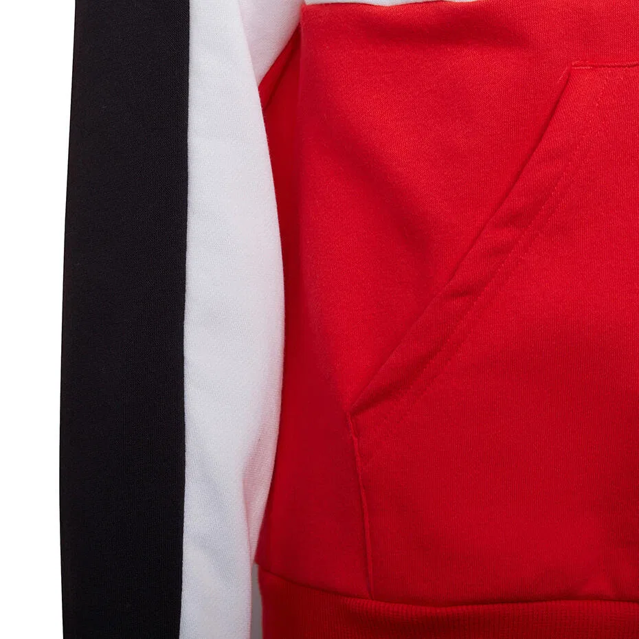 Детское худи с принтом Colorblock Adidas, Rot Weiss Schwarz — фото 4