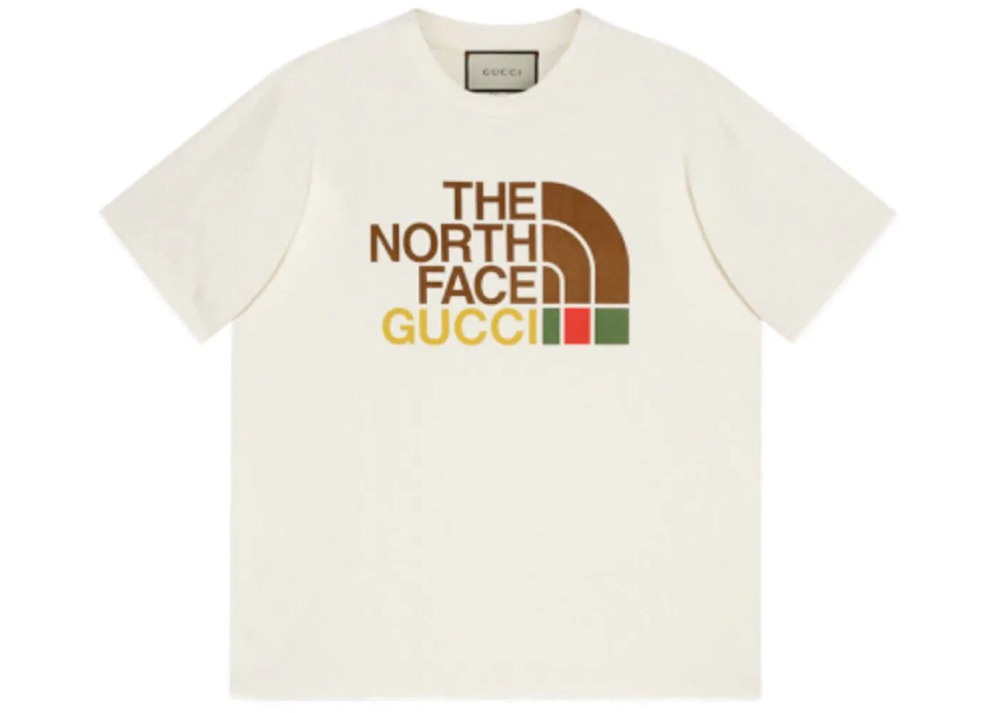 Мужская футболка с принтом Gucci x The North Face Oversize T-shirt, Beige
