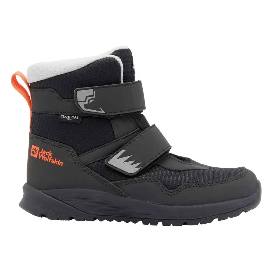 Детские зимние ботинки с мембраной Polar Bear-b Texapore Mid Vc Jack Wolfskin, Антрацитовый