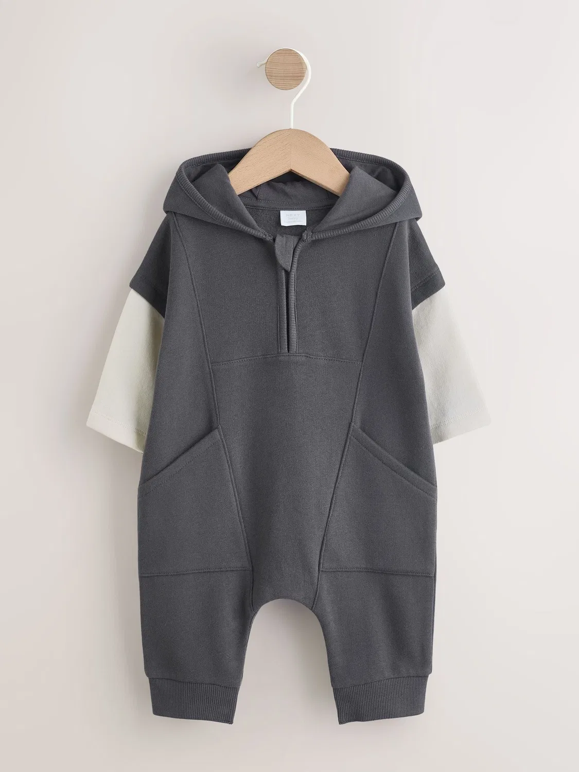 Ромпер с капюшоном Charcoal Grey Next