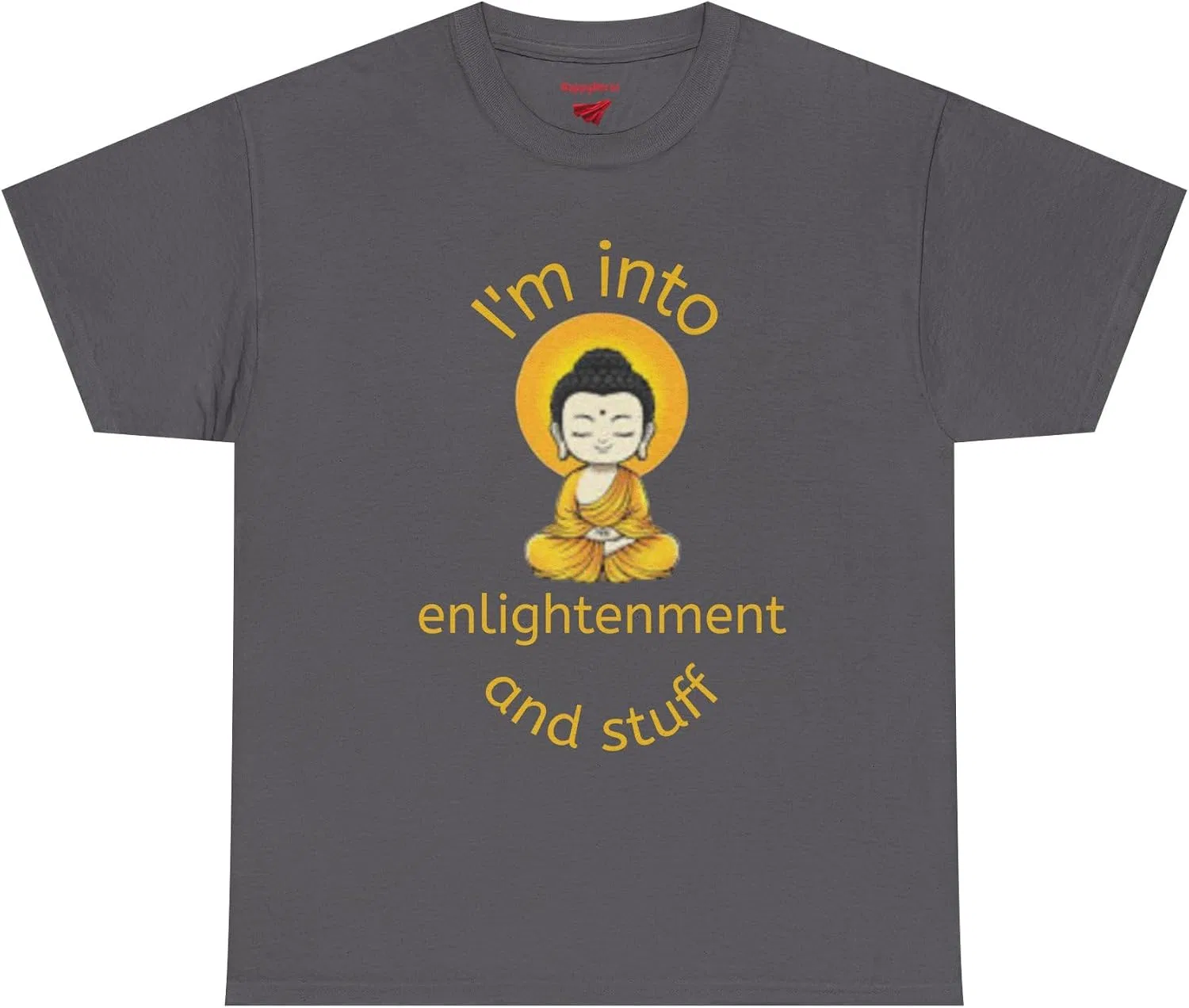 Женская футболка с принтом I'm into Enlightenment, тёмно-серый