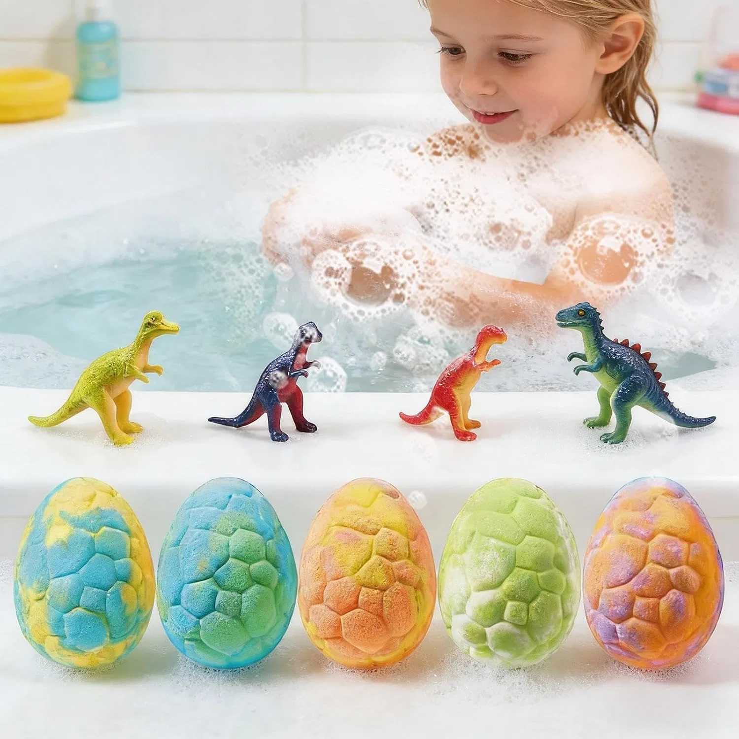 Детские бомбочки для ванны с игрушкой внутри, Generic, Динозавр, Stil B — фото 3