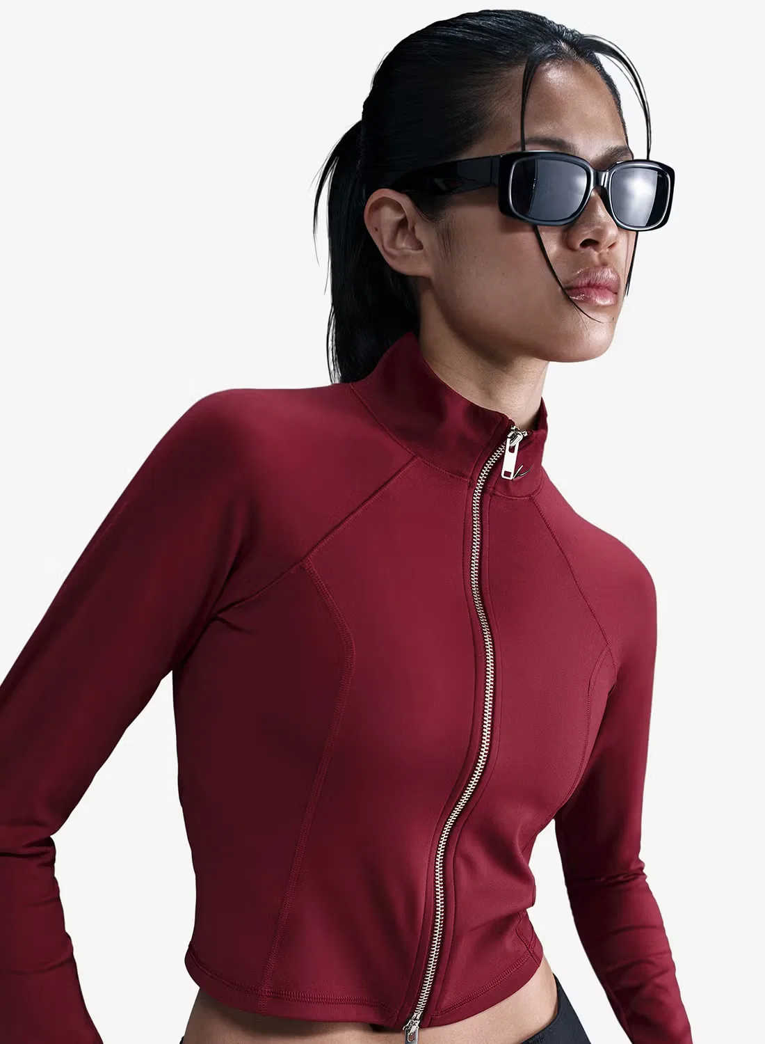Куртка спортивная с влагоотводящей тканью Nsw Gloss Nike, бордовый — фото 3