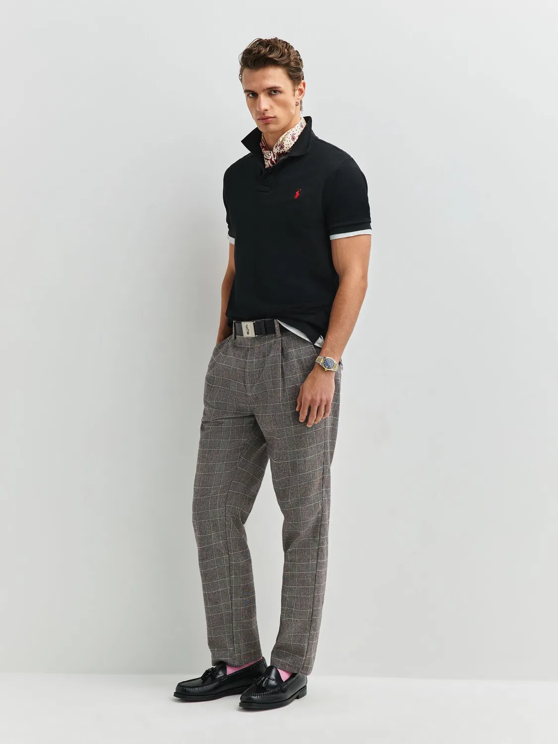 Поло Polo Ralph Lauren Custom Fit, черный — фото 3