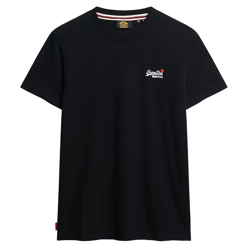 Футболка с контрастной вышивкой Superdry Essential Contrast Embroidered, черный — фото 3