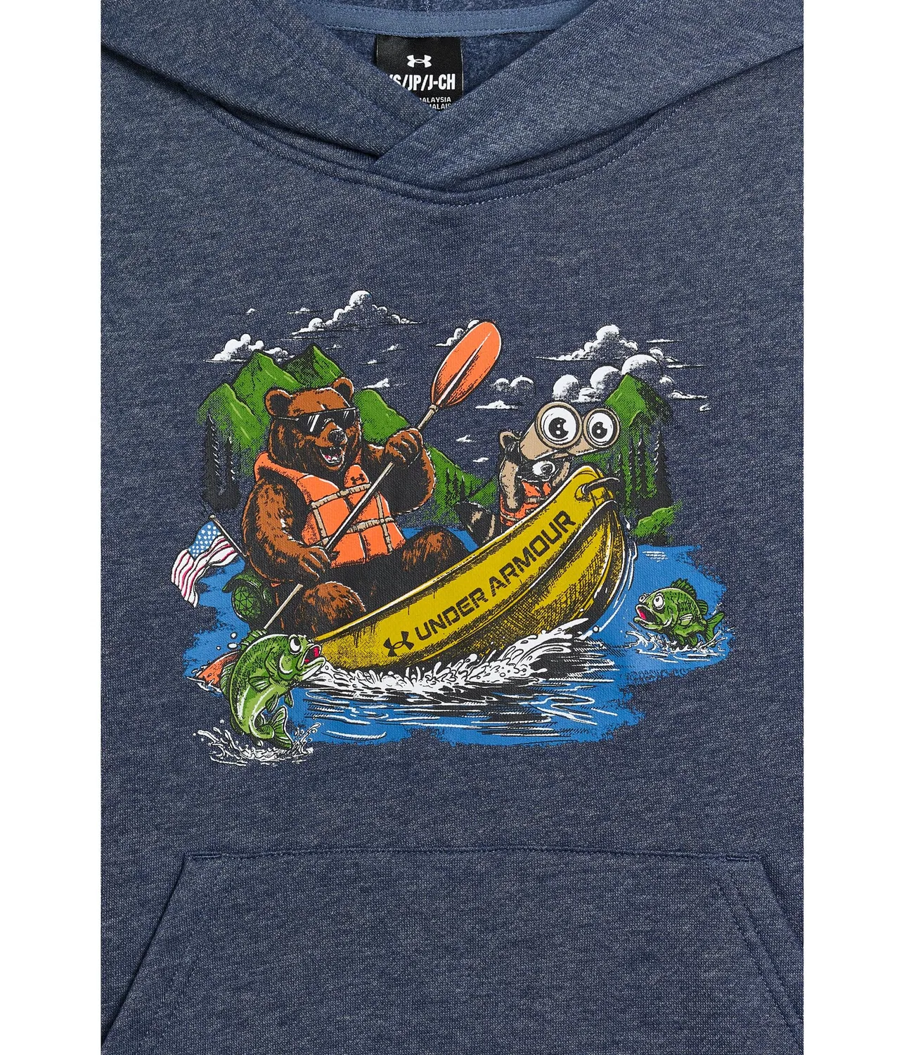 Толстовка с капюшоном Bear Kayak (для детей постарше) Under Armour Kids, Downpour Gray — фото 3